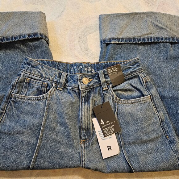 Primark Wide leg Jeans Size 4 NWT - Picture 2 of 5